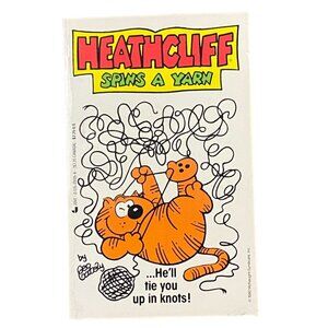 "Heathcliff Spins A Yarn" By Geo Gately-Comic Style Vintage Book-GUC